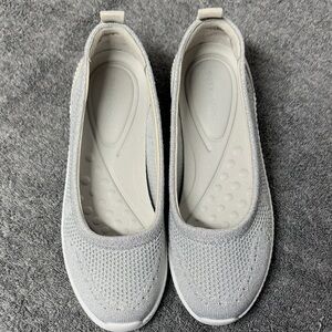 Easy Spirit Glitz Walking Shoes Light silver /Grey Knit Flats